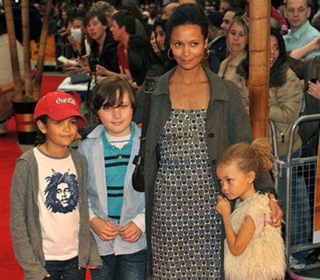 Actress Thandie Newton with her three children