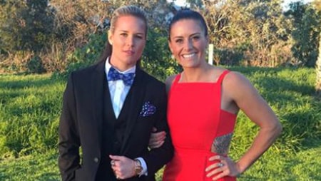 Ali Kriger and Ashlyn Harris-from the photo Harris shared on New Year 2015