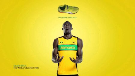 Usain Bolt's endorsement of Puma shoes