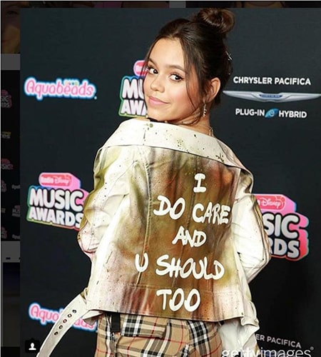 Jenna Ortega Donned the custom-jacket taking stand against the First Lady Melania Trump