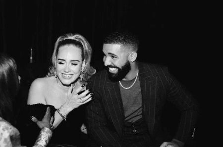 A slimmer Adele partying with Drake