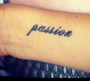 Parrish's passion tattoo