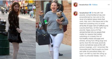 Lena Dunham's Instagram post