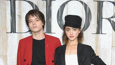 Actor Charlie Heaton (left) and his current girlfriend, Natalia Dyer(right)